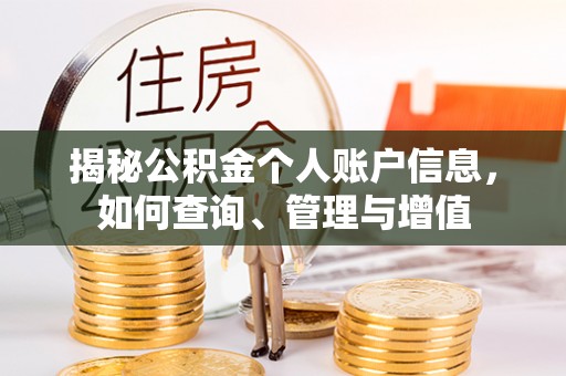 南川揭秘公积金个人账户信息，如何查询、管理与增值
