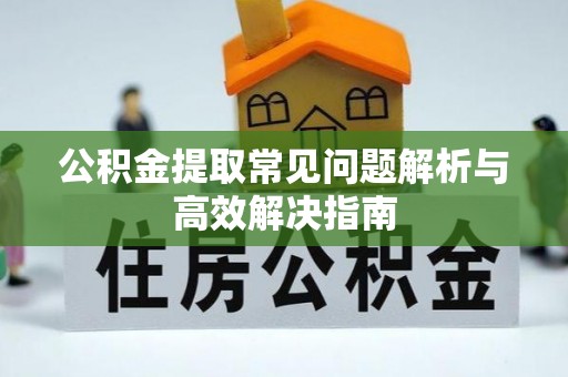 南川公积金提取常见问题解析与高效解决指南