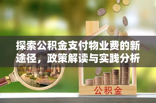 南川探索公积金支付物业费的新途径，政策解读与实践分析