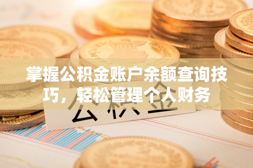 南川掌握公积金账户余额查询技巧，轻松管理个人财务