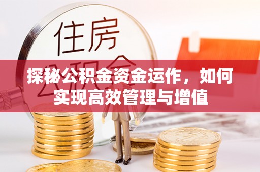 南川探秘公积金资金运作，如何实现高效管理与增值