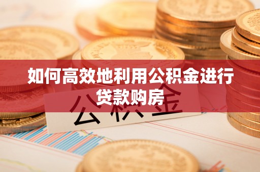 南川如何高效地利用公积金进行贷款购房