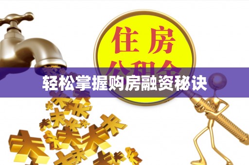 南川轻松掌握购房融资秘诀